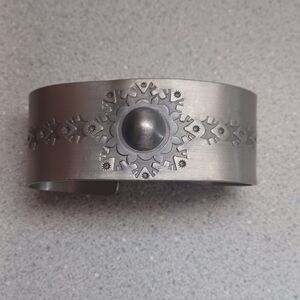 Rolf Buodd Pewter Cuff Bracelet